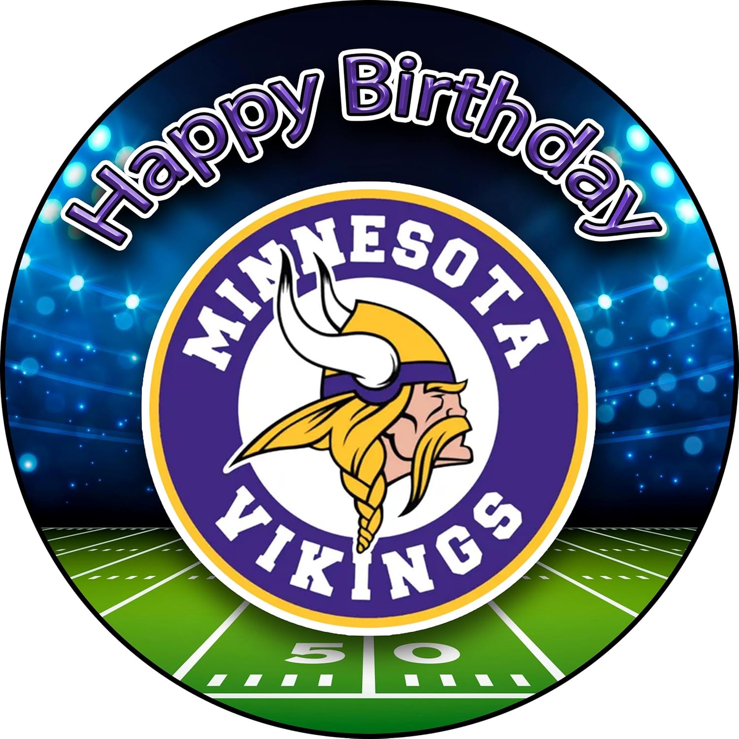 7.5x Inch Edible Cake Toppers –Vikings Themed Birthday Party Collection of Edible Cake Decorations
