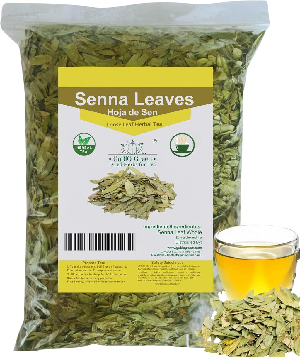 Natural Senna Leaves Hoja Sen Dried Herbal Leaves, Senna Raw Leaf, Hoja Sen Cut & Sifted Herbs, Non-GMO, Gluten-Free, Senna Alexandrina in a Resealable Bag (2oz)