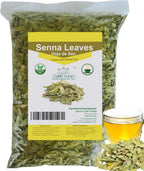 Natural Senna Leaves Hoja Sen Dried Herbal Leaves, Senna Raw Leaf, Hoja Sen Cut & Sifted Herbs, Non-GMO, Gluten-Free, Senna Alexandrina in a Resealable Bag (2oz)
