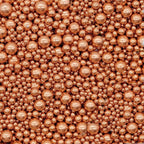 Sprinkles Pearl Sugar Candy 100g/ 3.52oz Mix Size Baking Edible Cake Decorations Cupcake Toppers Cookie Decorating Ice Cream Celebrations Shaker Jar Wedding Shower Party Chirstmas (Rose gold)