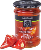 Sable & Rosenfeld Tipsy Tapas Cheese Stuffed Sweet Peppers in a Jar 8.8 oz (Pack of 1), Hand-Stuffed with Cream Cheese, Gluten-Free Gourmet Appetizer