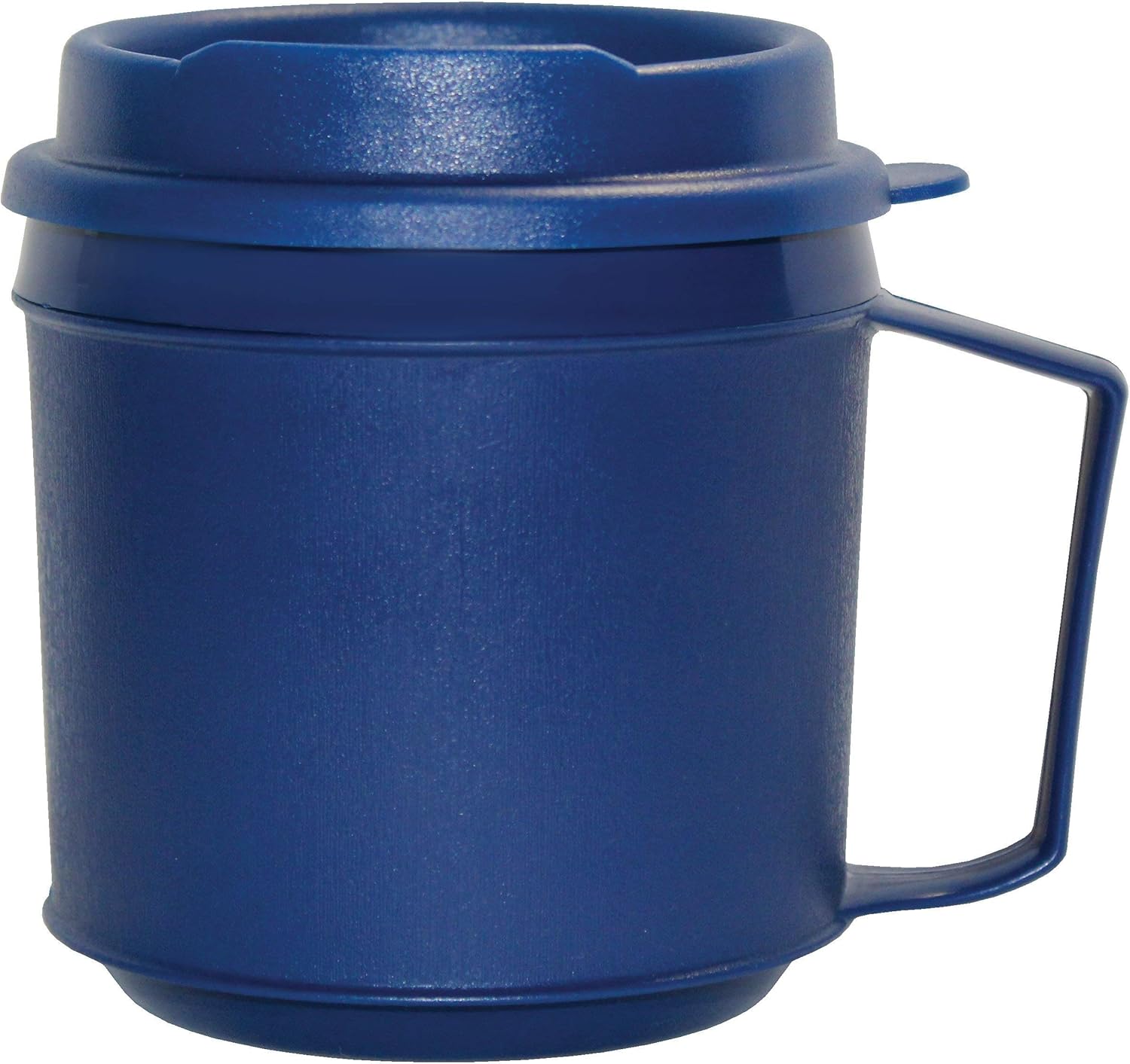 Rehabilitation Advantage Insulated Plastic Mug with Tumbler Lid (8oz), Blue, Non-Weighted