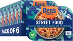BEN'S ORIGINAL Street Food Jamaican Jerk Style Beans & Rice with Chicken, Prepared Entrée, Microwavable Heat-&-Eat Bowl in 90 Seconds, 9 oz (Pack of 6)