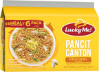 Lucky Me Pancit Canton Original Flavor 6-Pack (2.12 oz/60g ea x 6) - packaging may vary