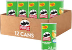 Pringles Potato Crisps Chips, Lunch Snacks, Office and Kids Snacks, Grab N' Go, Sour Cream and Onion, 1.88 Pounds (12 Cans)