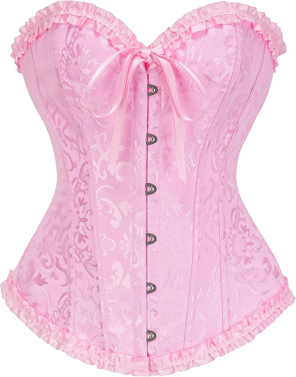 Bustier Corset Top for Women | Overbust Lace Up Waist Cincher Shapewear Lingerie