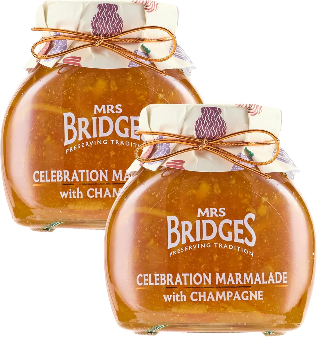 Mrs Bridges Celebration Marmalade with Champagne, Made in Scotland, 12oz Jar (Pack of 2)