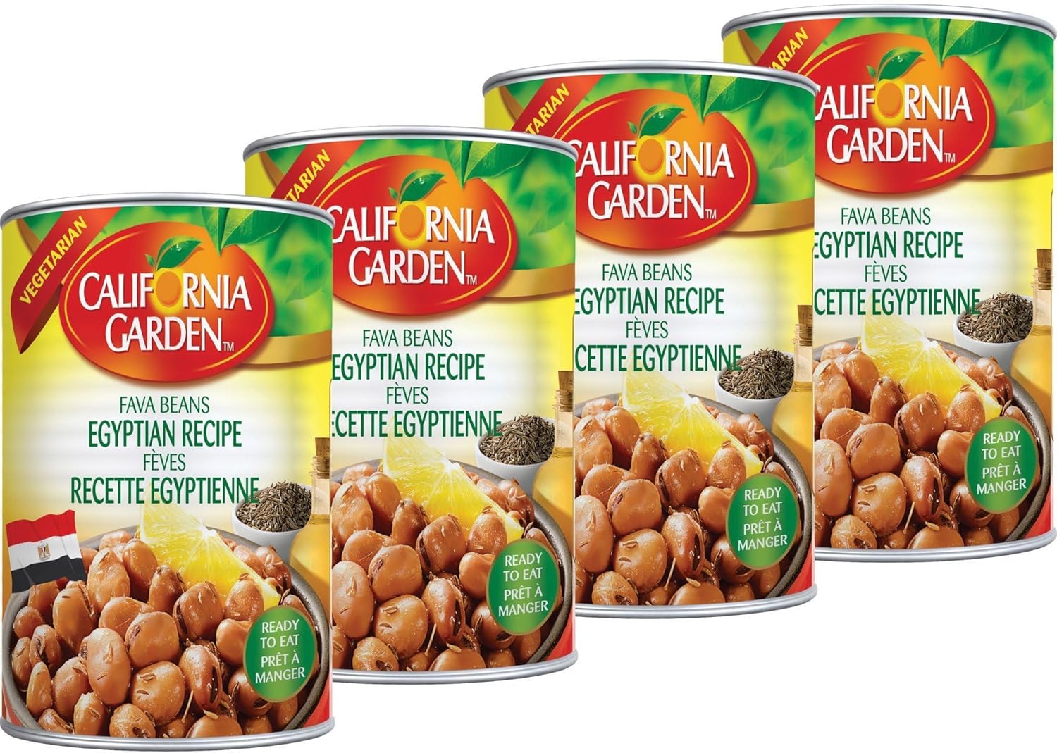 California Garden - Egyptian Style Fava Beans 16 oz (4 Pack)