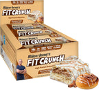 FITCRUNCH Snack Size Protein Bars, 6-Layer Baked Bar, 3g of Sugar & Soft Cake Core (9 Bars, Cinnamon Twist)