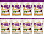 Wholeberry Naturally Delicious Dried Passion Fruit Rounds 8 oz x 8 Bags Maracuja Fruit Snacks Passion Fruit Pulp Sour & Sweet Less Seed, 64 oz