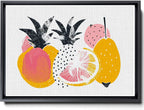 Frutta Print - Fruit art print, fruit wall art print, Food art print, Apple, Orange, Lemon, Banana, Strawberry, kitchen art, Abstract Canvas Prints, Wall Art