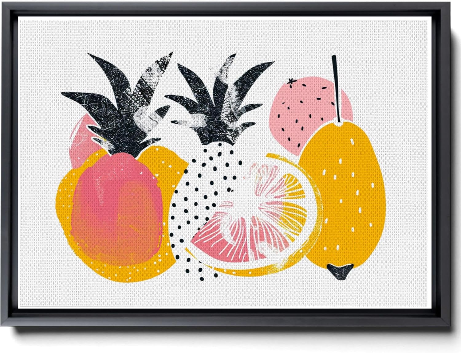 Frutta Print - Fruit art print, fruit wall art print, Food art print, Apple, Orange, Lemon, Banana, Strawberry, kitchen art, Abstract Canvas Prints, Wall Art