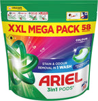 Ariel All-In-1 Pod's Washing Detergent Capsules 58 Washes Colours