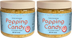 Pop Boom Popping Candy Bulk 12 oz. Jar - Cocoa Butter Coated - OU-D Kosher Certified, Non-GMO, Lactose Free No Artificial Flavor & No Artificial Color [2 Pack]