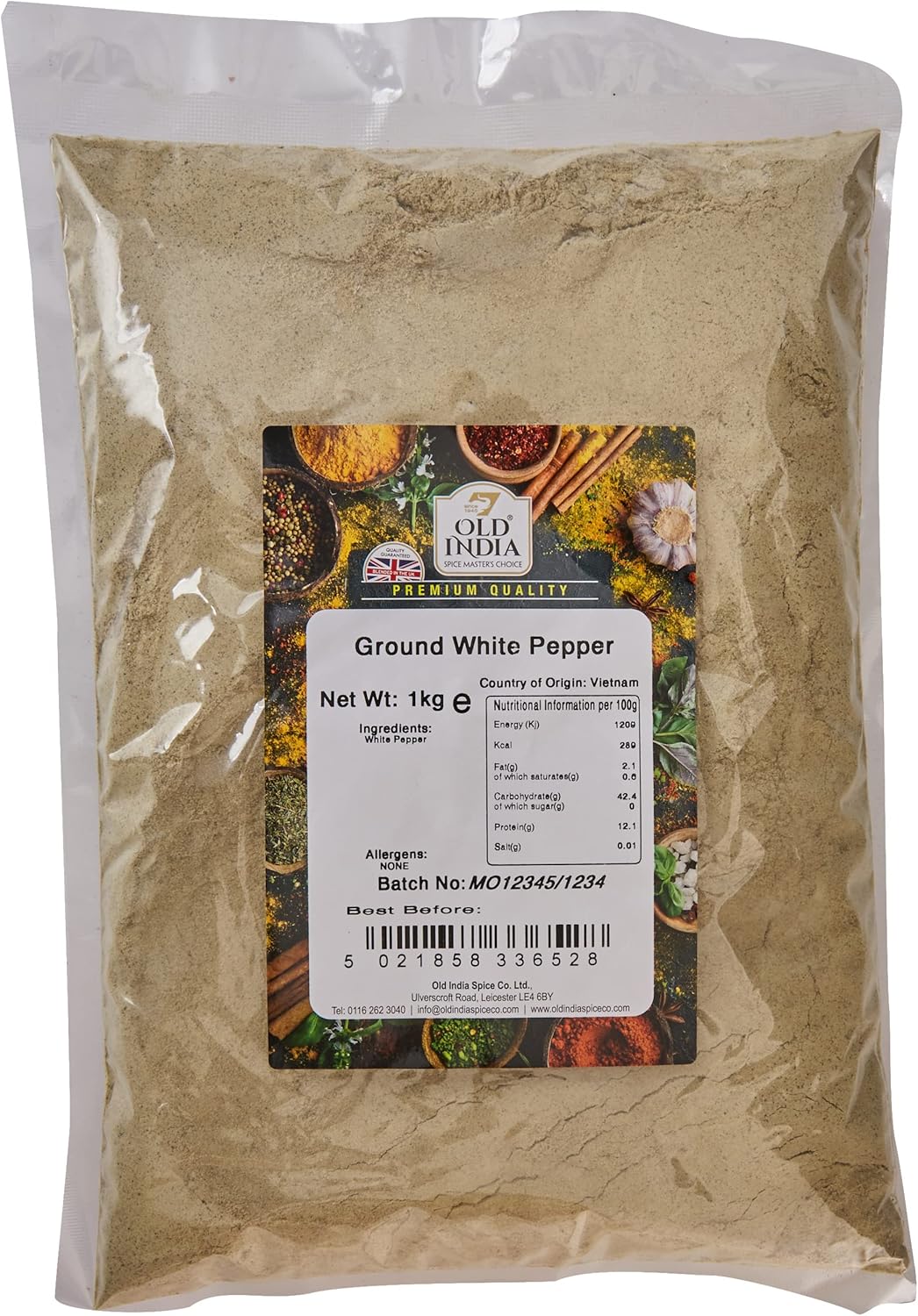 Old India Ground White Pepper 1 Kg
