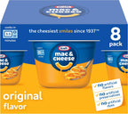 Kraft Mac and Cheese, 8 Cups, for Easy Dinner or Dinner Sides, Original Flavor, No Artificial Flavors, Preservatives or Dyes, 2.05 oz