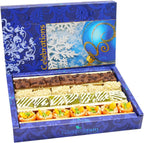 Ghasitaram Gifts Assorted Box of Kaju Chocolate Barfi, Mango Bite, Kaju Roll and Kaju Orange Delight (800 g)