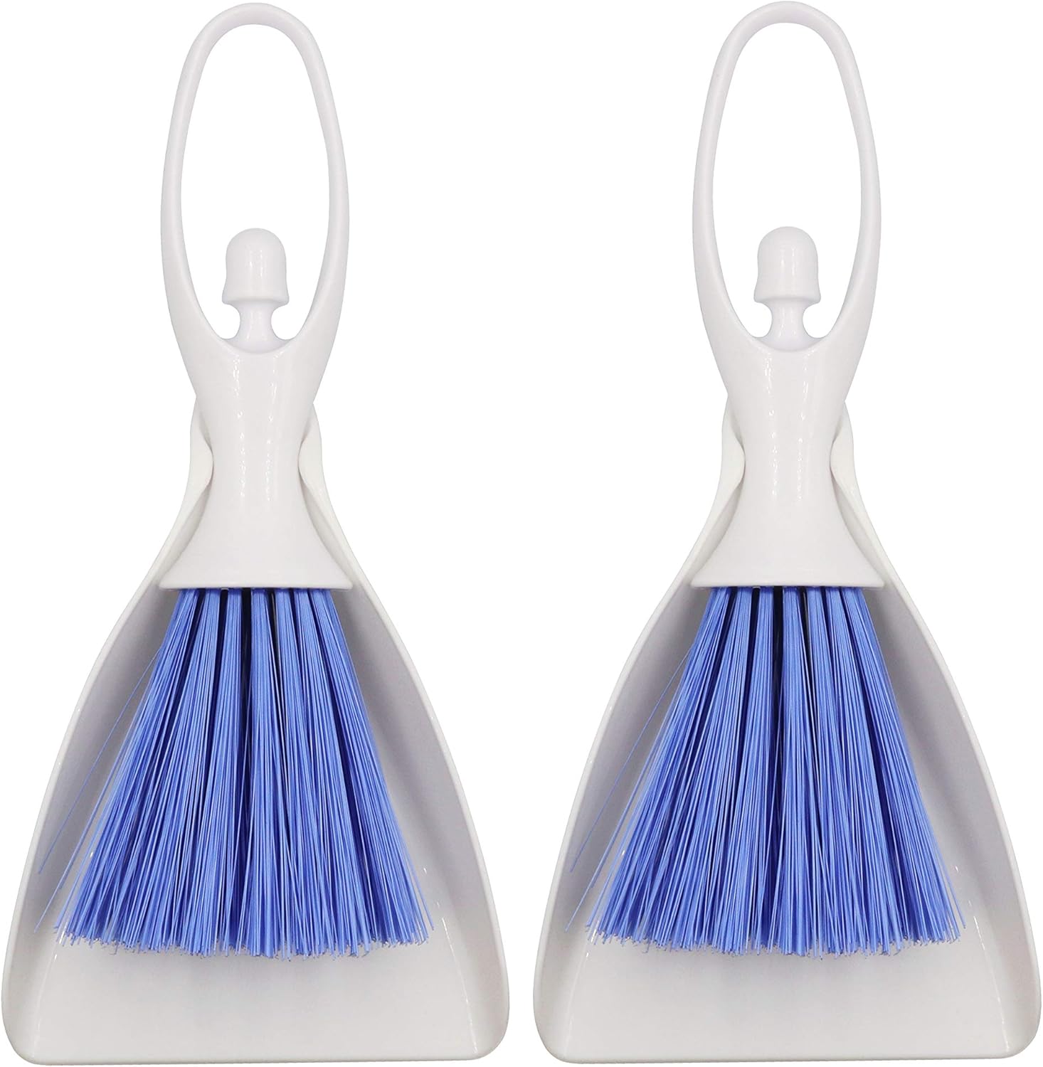LBY Hand Broom and Dustpan Set, Mini Brush Nesting Tiny Cleaning Whisk, Ergonomic Grip Handle for Desk, Keyboard, Car Cleaner Tools 2 in 1