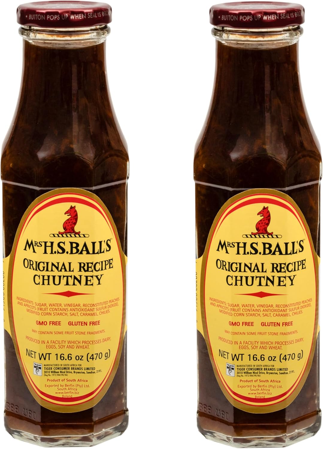 Mrs Ball's Original Recipe Chutney (470g) - Pack of 2