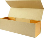 LumyHavver GOLD Matte Texture Wine Gift Box with Magnetic Closure, 12.8 x 3.8 x 3.8 inches, for Wine
