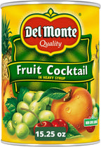 DEL MONTE Fruit Cocktail in Heavy Syrup, Canned Fruit, 15.25 oz Can