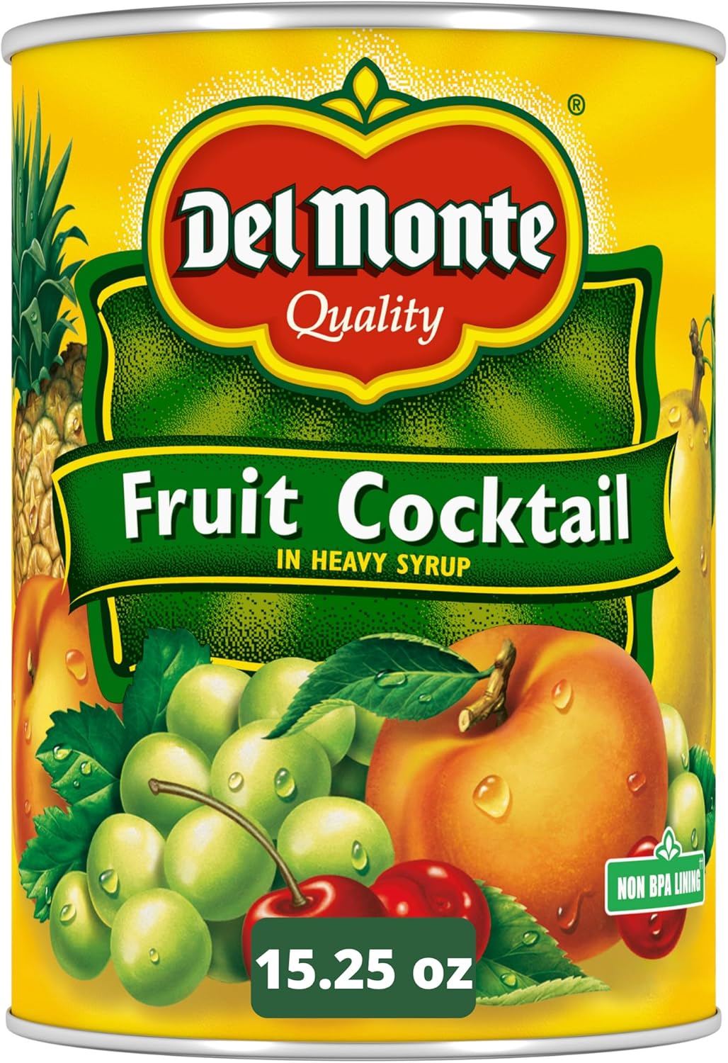 DEL MONTE Fruit Cocktail in Heavy Syrup, Canned Fruit, 15.25 oz Can