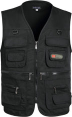 Men’s Fishing Vest Summer Outdoor Work Safari Travel Photo Vest with Multi Pockets
