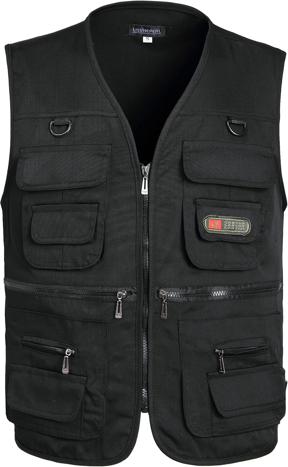Men’s Fishing Vest Summer Outdoor Work Safari Travel Photo Vest with Multi Pockets