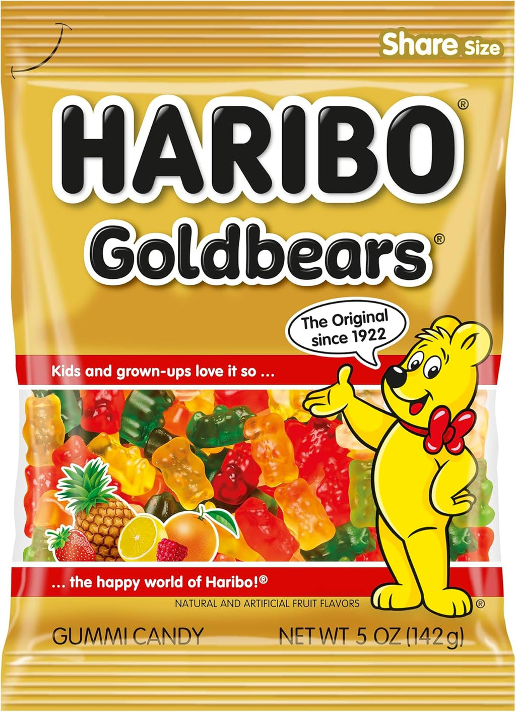 HARIBO Goldbears, Gummi Candy, 5 oz Bags (12 Packs) Assorted Flavors