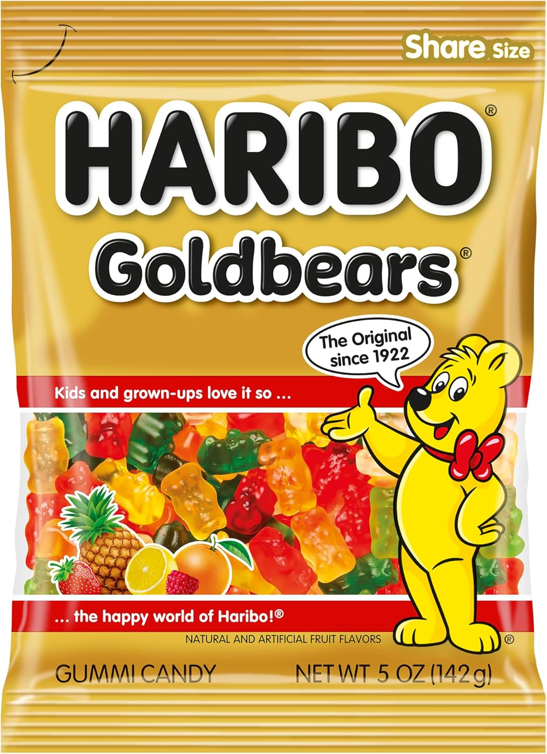HARIBO Goldbears, Gummi Candy, 5 oz Bags (12 Packs) Assorted Flavors