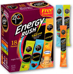4C Energy Rush Drink Mix - Pack of 2 Boxes - 18 Packets Each - Makes 36 Servings - 6 Orange, 6 Berry, 6 Citrus Packets - Bonus Variety Pack -Net Wt. 4.987 OZ (141g) Each Box