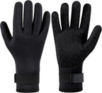 SUJAYU 3mm Neoprene Gloves Diving Gloves Wetsuit Gloves, Anti Slip Fishing Gloves Surfing Glove with Adjustable Wrist Strap, Water Proof Gloves Pool Glove Swim Gloves Ice Fishing Gloves