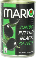 Mario Camacho Foods Black Olives, Jumbo Pitted, 5.75 Ounce (Pack of 12)