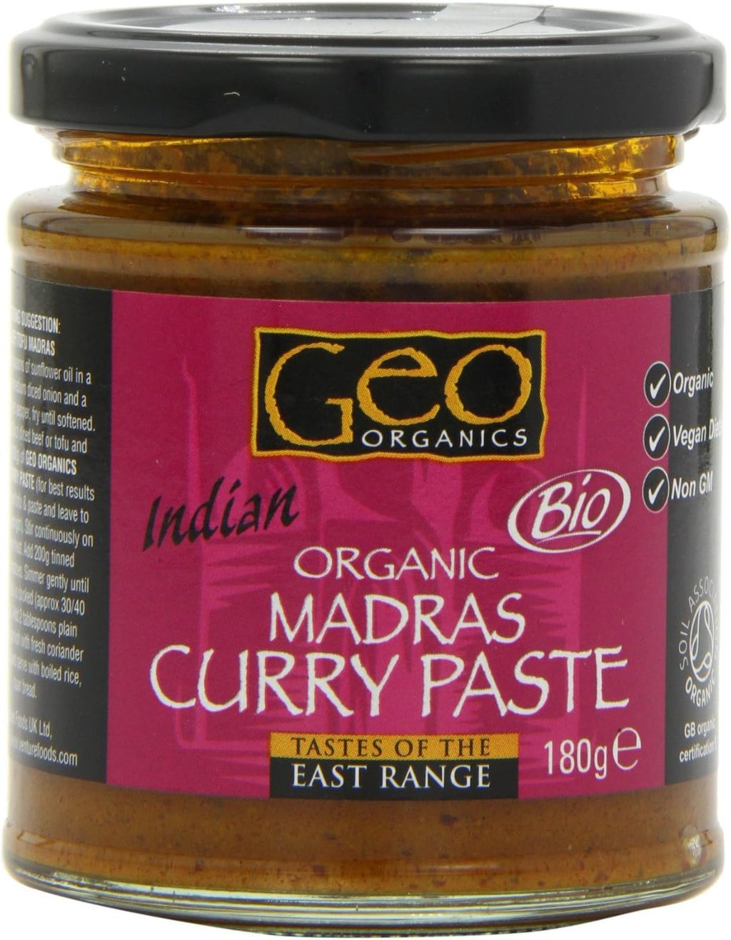 Geo Organics Organic Madras Curry Paste 180g