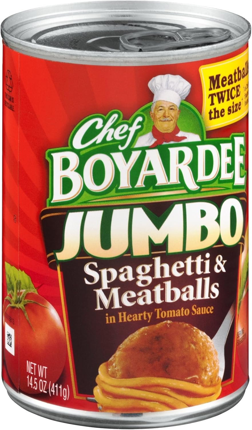 b'Chef Boyardee, Jumbo Spaghetti and Meatballs, 14.5-Ounce Can (Pack of 6)'
