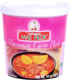 Mae Ploy Massaman Curry Paste, Authentic Thai Masaman Curry Paste For Thai Curries And Other Dishes, Aromatic Blend Of Herbs, Spices And Shrimp Paste (14 oz Tub)