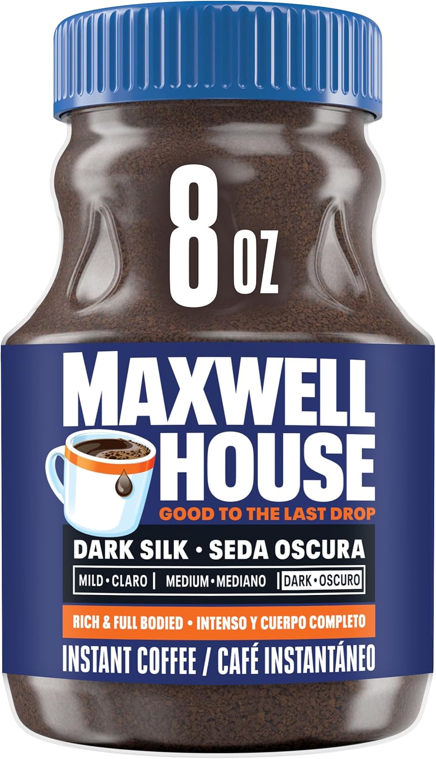 Maxwell House Dark Silk Instant Coffee, 8 oz