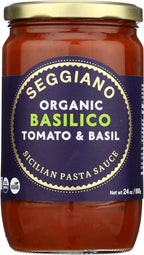 SEGGIANO Organic Basilico Pasta Sauce, 24 OZ