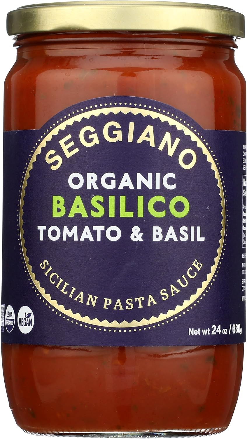 SEGGIANO Organic Basilico Pasta Sauce, 24 OZ