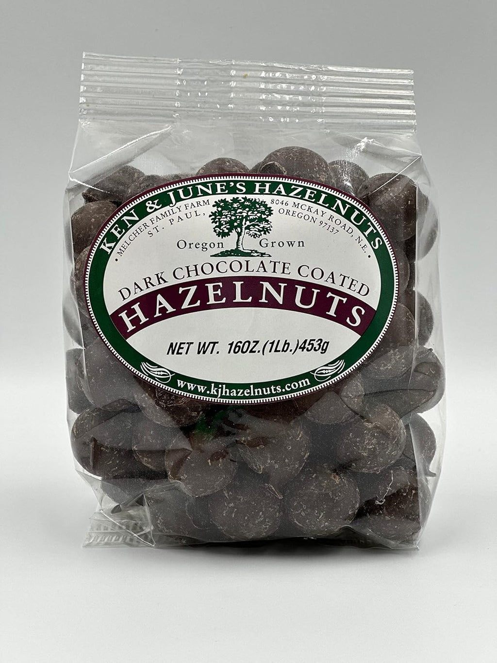 Dark Chocolate Coated Hazelnuts - 16 Oz Bag