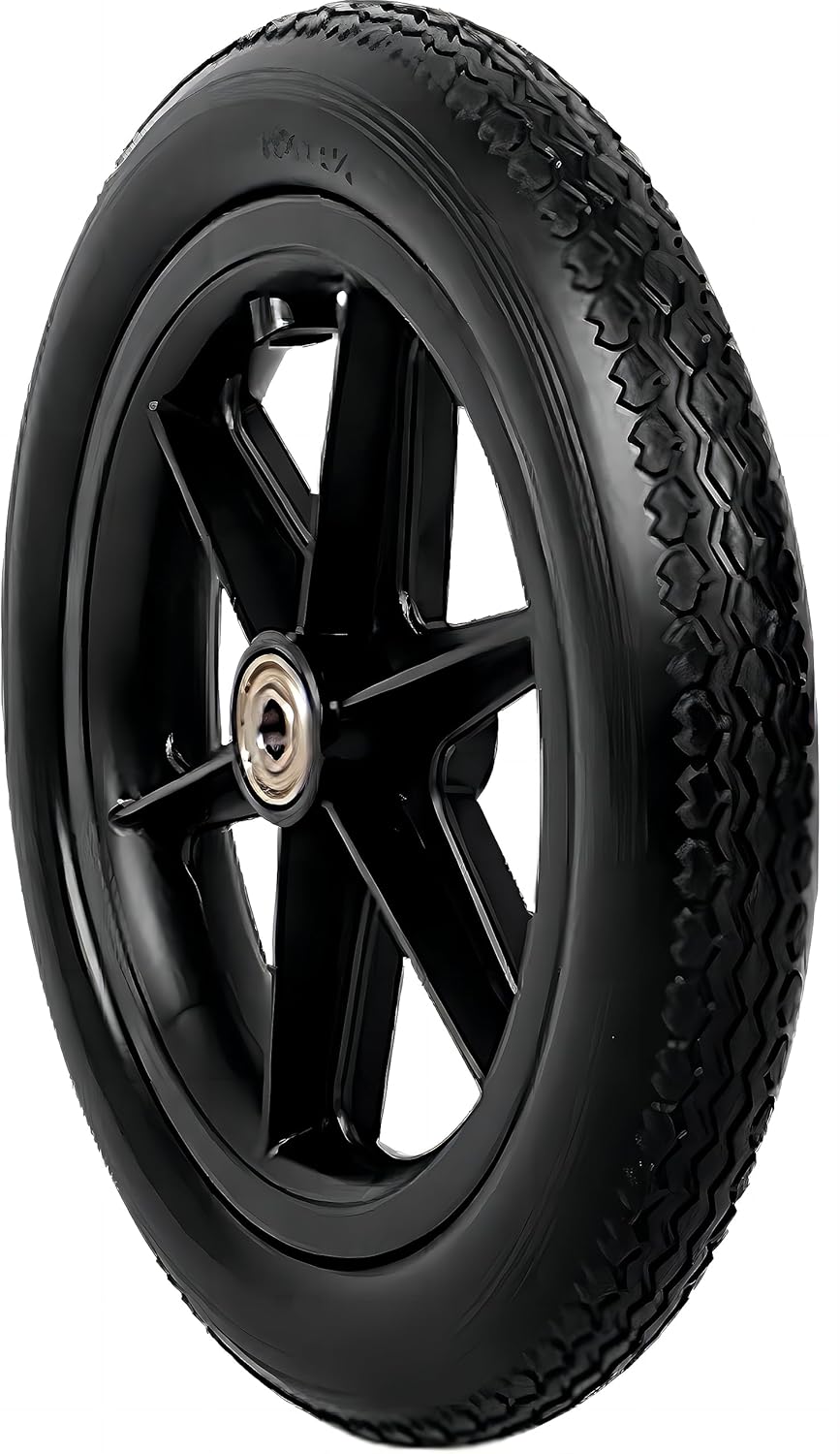 Wheelchair 12 inch Rear Wheel Assembly 12 1/2 x 2 1/4 Replacement Wheels for Manual Wheelchairs PU Foam Tire.Non-Slip Solid Tires with 12mm Bearings(1Ea,Black)