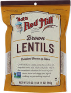 Bob's Red Mill Brown Lentil Beans, Vegan, 27 Ounces (Pack Of 4)