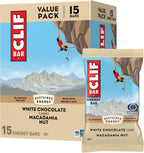 CLIF BAR - Energy Protein Bars - White Chocolate Macadamia Nut - Made with Organic Oats - Energy Bars - Non-GMO - (15 Pack)