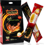 TNI King Coffee 3 in 1 Instant Vietnamese Coffee, 100 Single Serve Packets - Individual Pocket Size Sachet Sticks - Blended with Coffee, Cream Powder and Sugar - Bulk Size Pack
