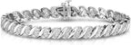 NATALIA DRAKE 1/4 Cttw Wave Link Diamond Tennis Bracelet for Women in 925 Sterling Silver Color I-J/Clarity I2-I3