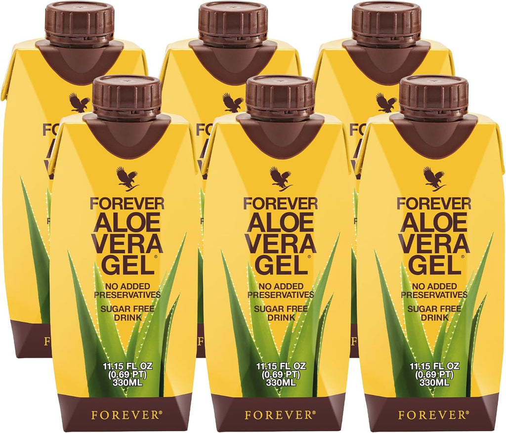 Forever Living - Aloe Vera Gel - 99.7% Pure Inner Leaf Aloe Vera Juice - Preservative-Free - 11.15 fl oz (Pack of 6)