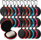 Abbylike 30 Pack Headphone Case Earphone Earbud Headset Carrying Case Holder Hard EVA Headset Travel Pouch Square Storage Bag Cell Phone Accessories Organizer with Hook for Memory Card Chip