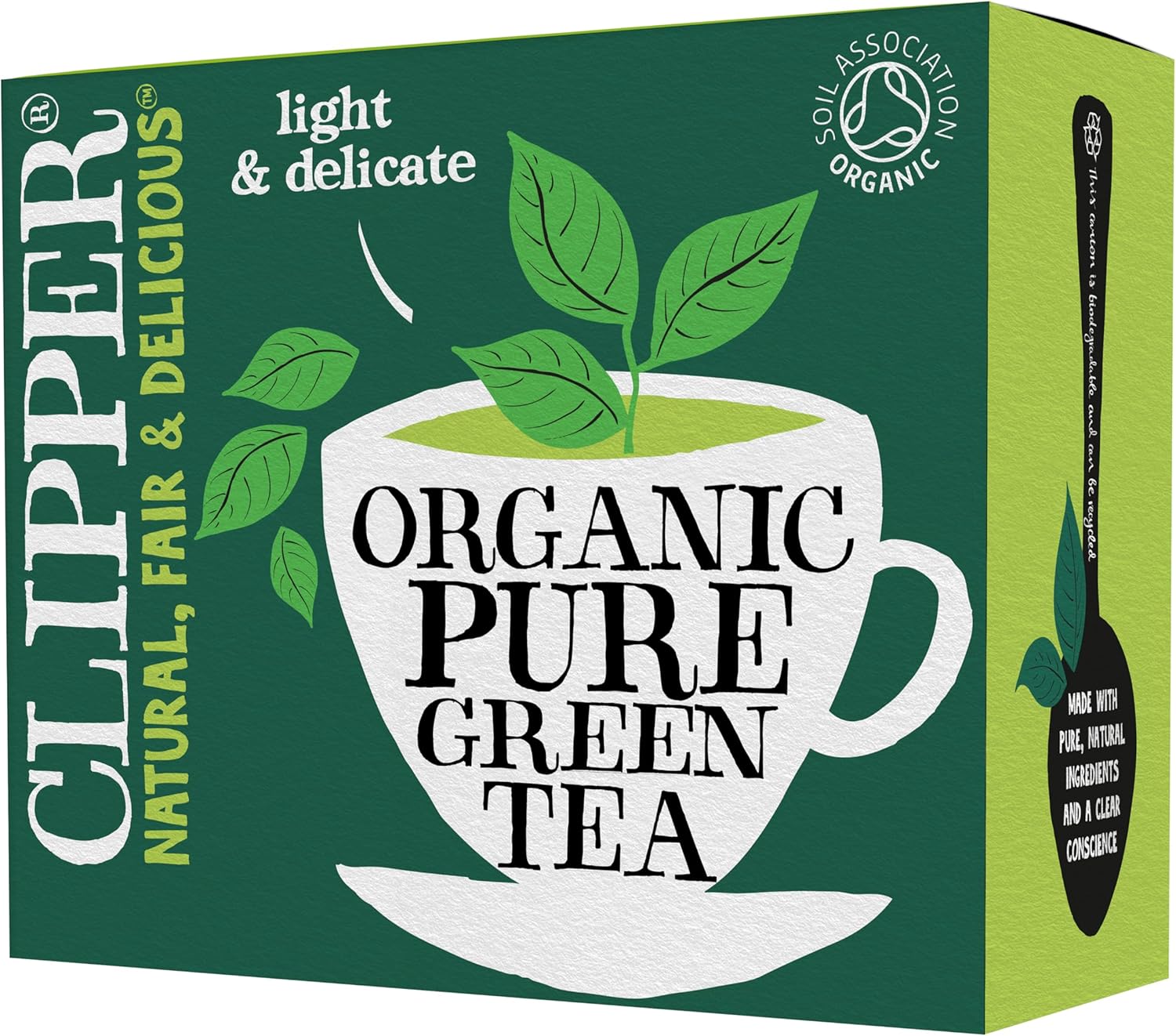 Clipper Pure Green 80 Teabags (Pack of 3, Total 240 Teabags)