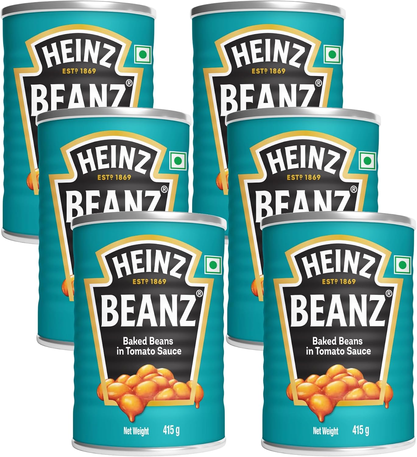Heinz Beanz In A Rich Tomato Sauce Baked Beans, 14.64 oz / 415 g, 6 Pack