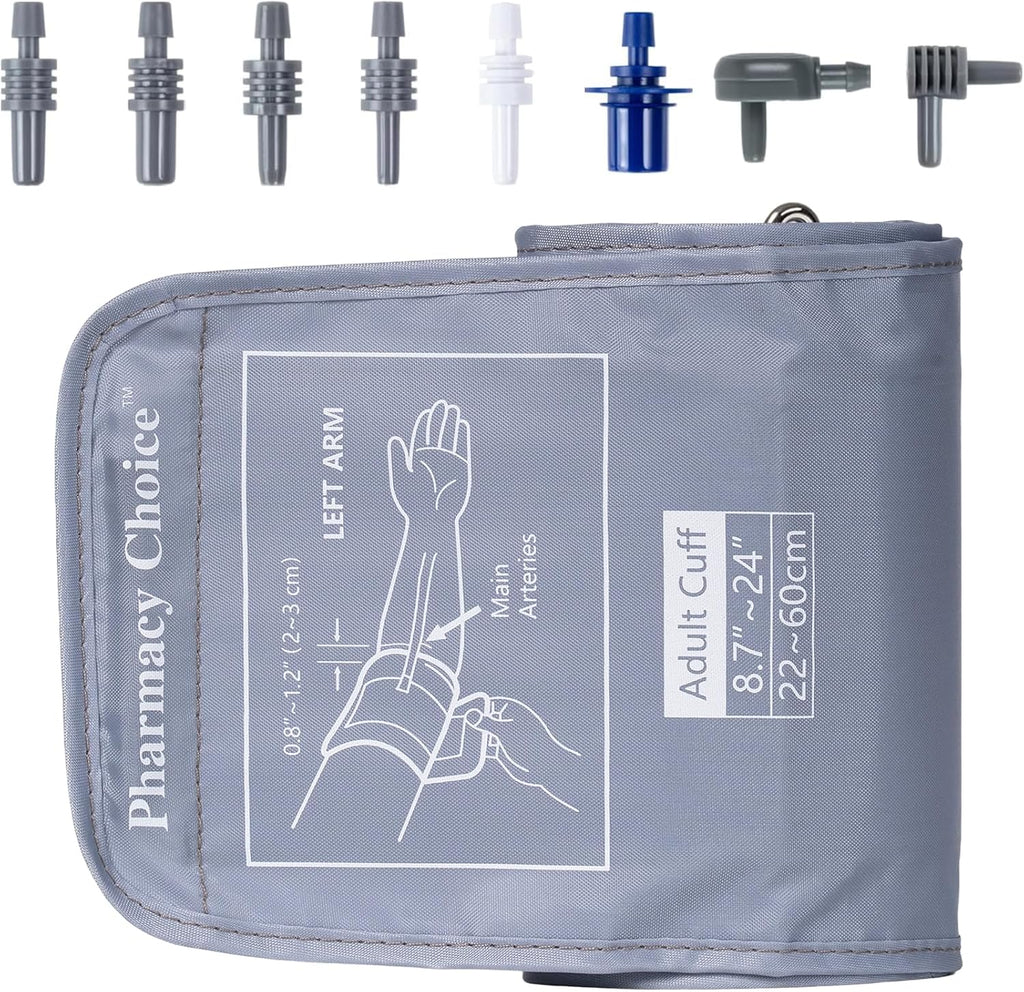 2XL Blood Pressure Cuff for Adult, Compatible with Most Monitors, ARM Blood Pressure Replacement Cuff with 8 Connectors 8.7"-24" (22-60cm)